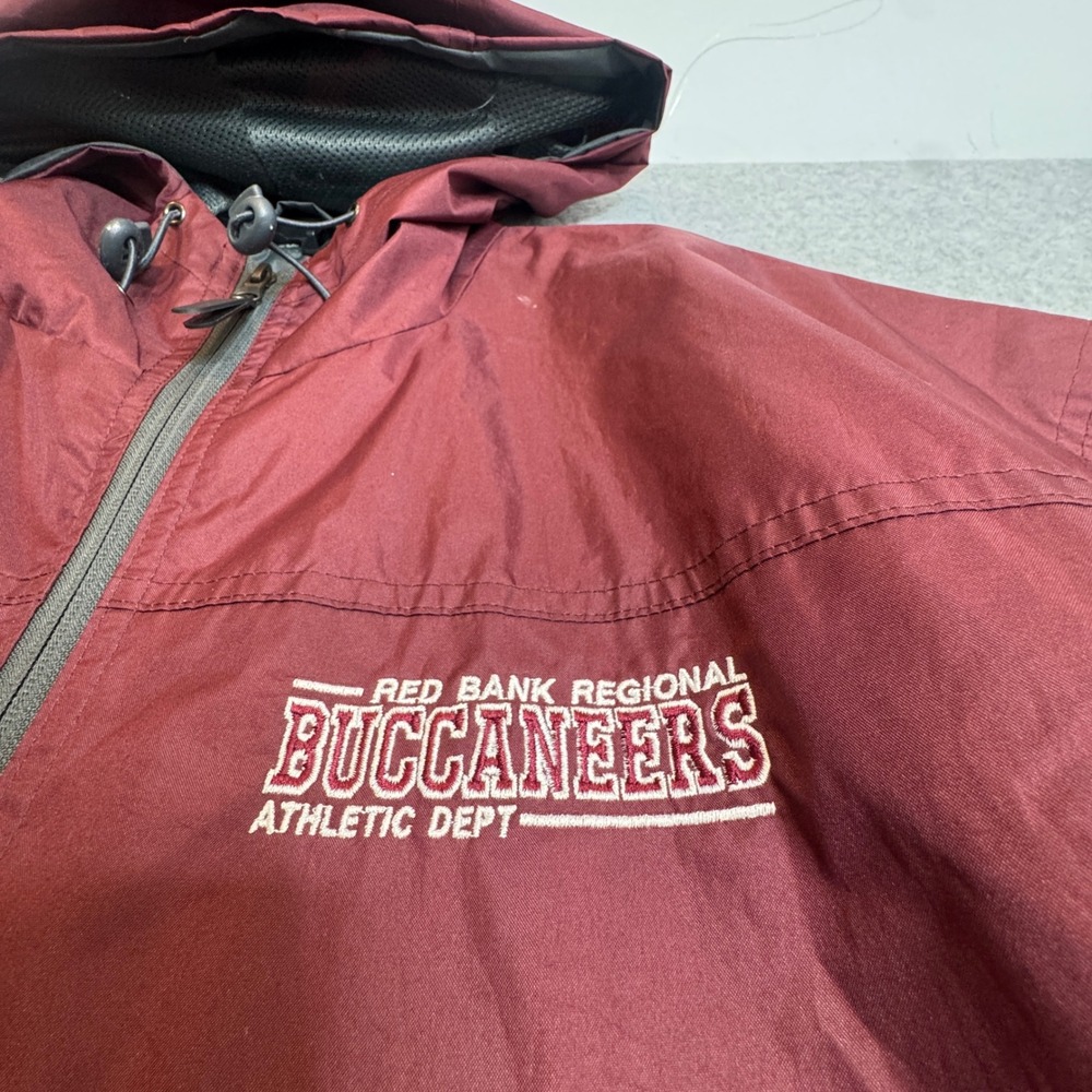 Athletic Department Windbreaker Red Bank Regional Buccaneers Jacket‎ XL Burgundy - Picture 3 of 7